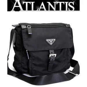 Prada Triangle Shoulder Bag Single Pocket Black